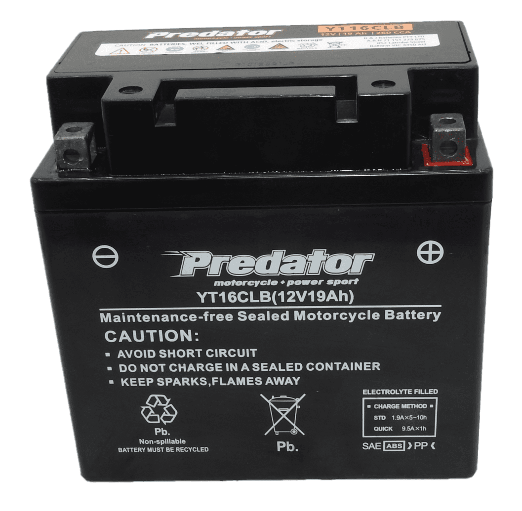 Predator YB16CL-BS Motorcycle Battery